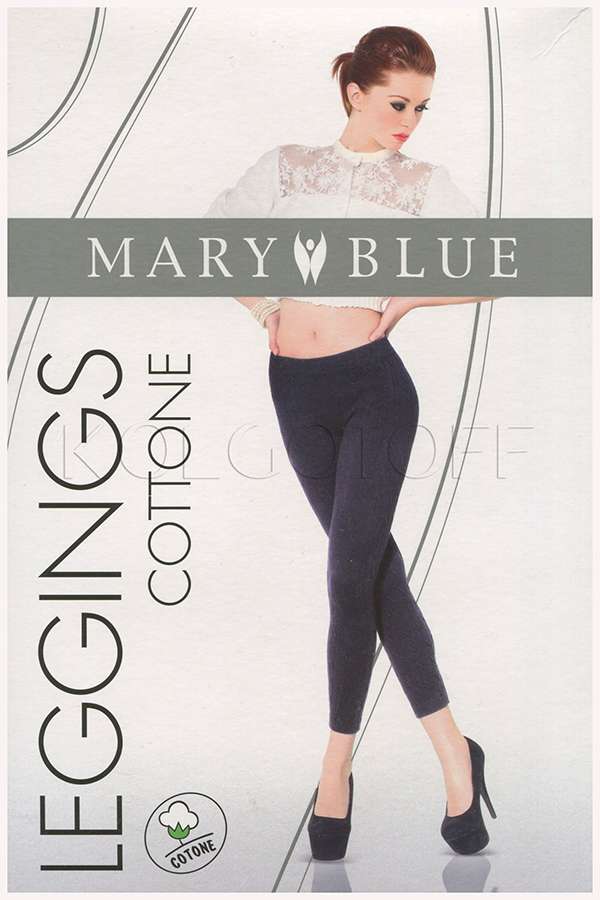 Безшовні бавовняні легінси з візерунком косичка MARY BLUE Leggings Cottone